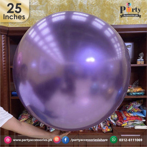 Jumbo Chrome Balloons 25 inches in purple