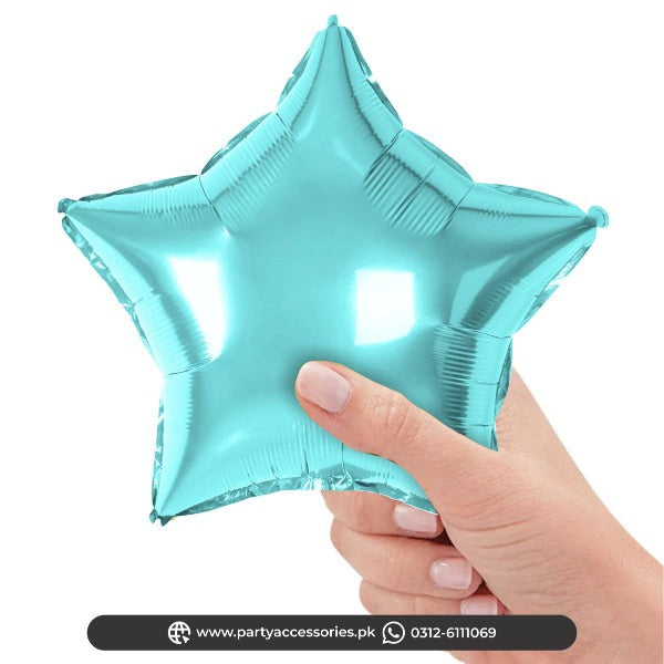 small star foil balloon 10 inch blue