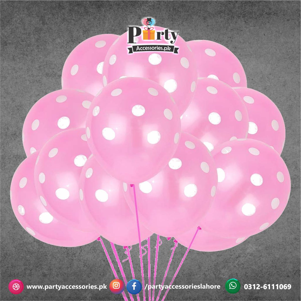 Pink Dotted balloons Polka dots