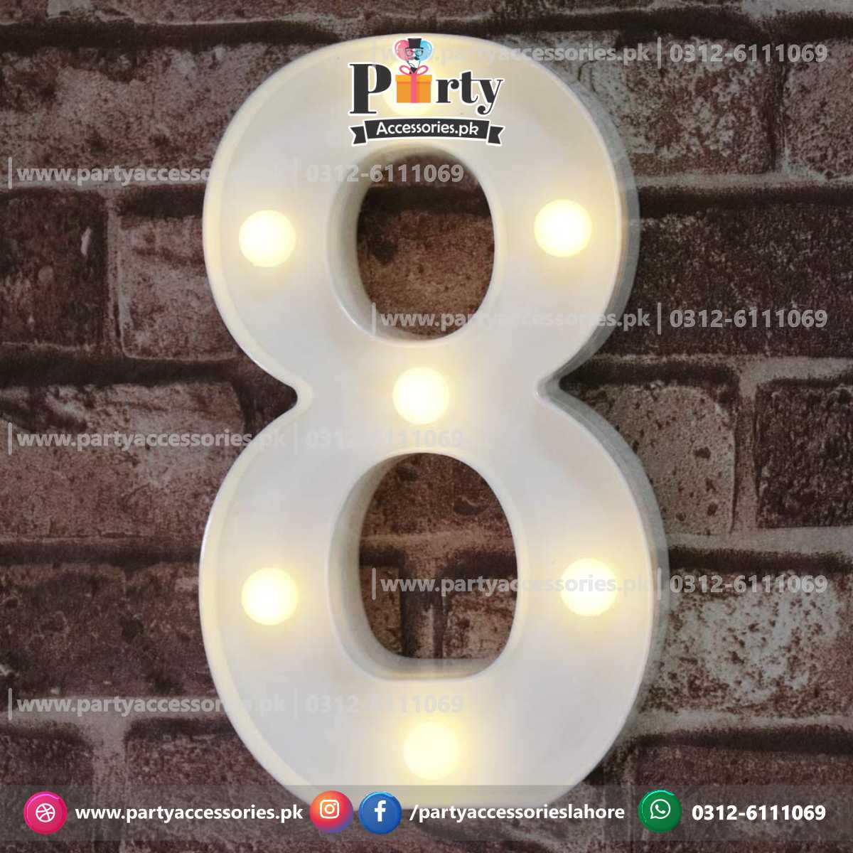 8-Inch LED Numbers & Letters: 0-9 & A-Z Available | Battery Included ...