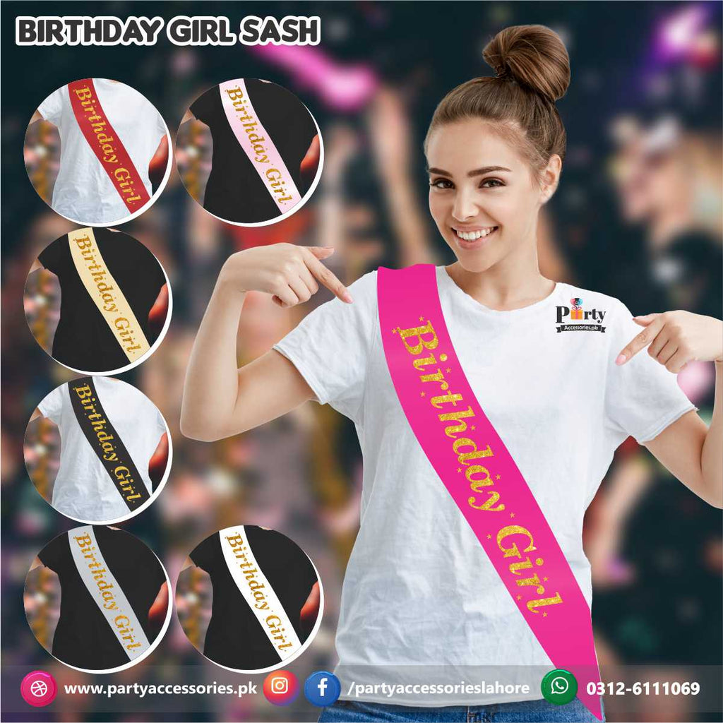 Birthday Girl sash | girl sashes in assorted colors