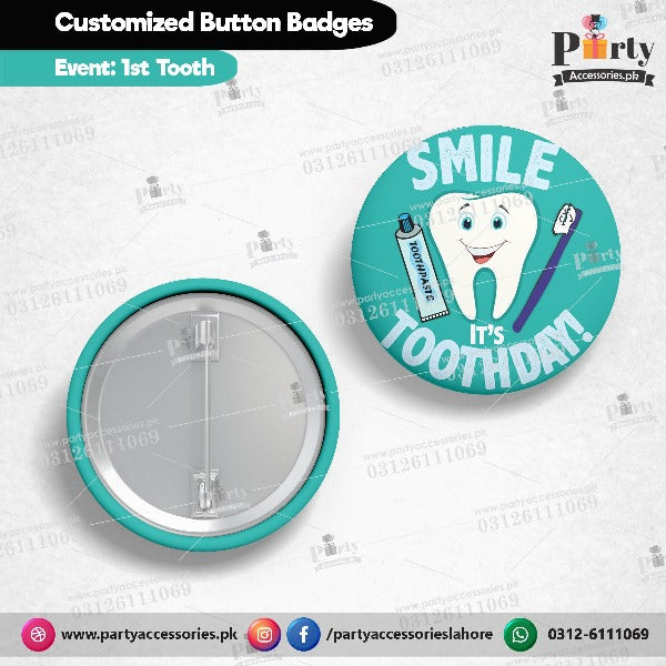 first tooth button pin badges 