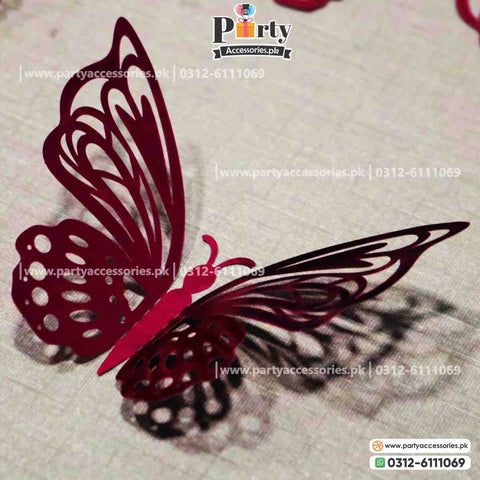 3d butterfly cutouts in purple color