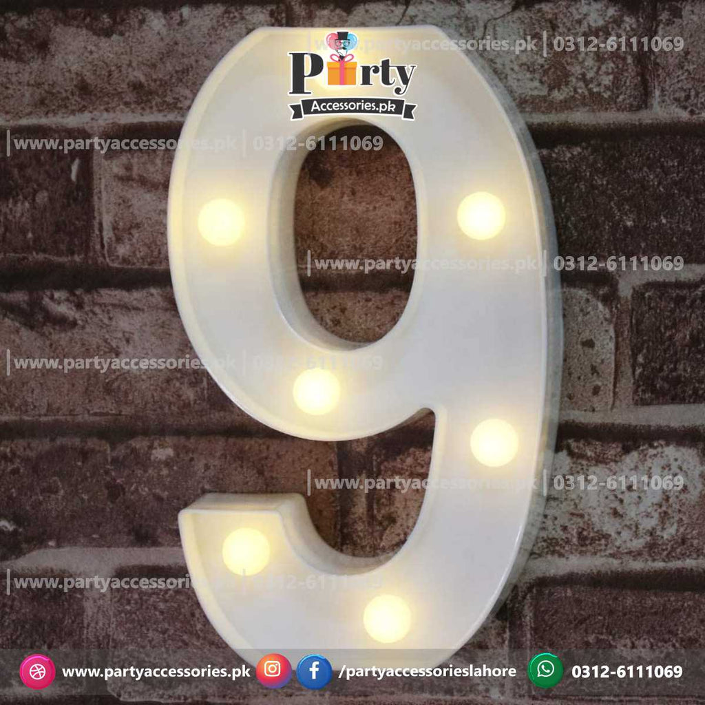 LED number letter 9