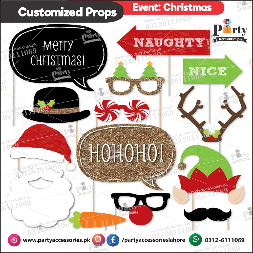 Photo Props Set For Christmas Party | Celebration