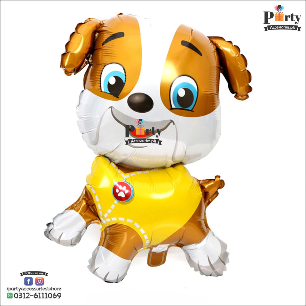 Paw patrol theme exclusive birthday Party Large foil balloon dog shape