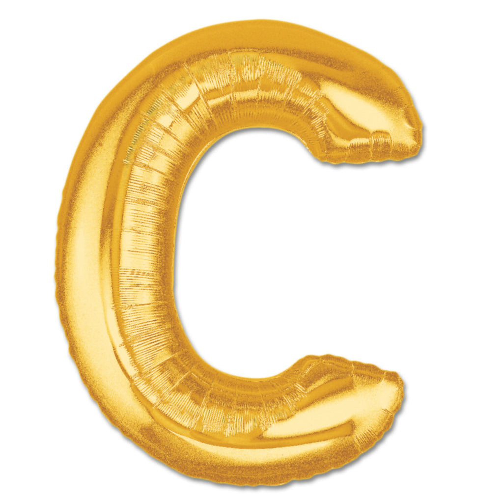 Letter Alphabet C Golden Foil Balloons