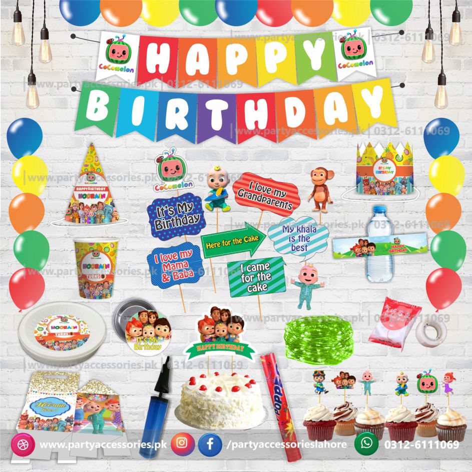 Coco Melon theme birthday Party decoration kit | Premium deal | Foil Balloons