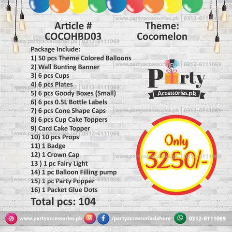 Coco Melon theme birthday Party decoration kit | Premium deal | Foil Balloons