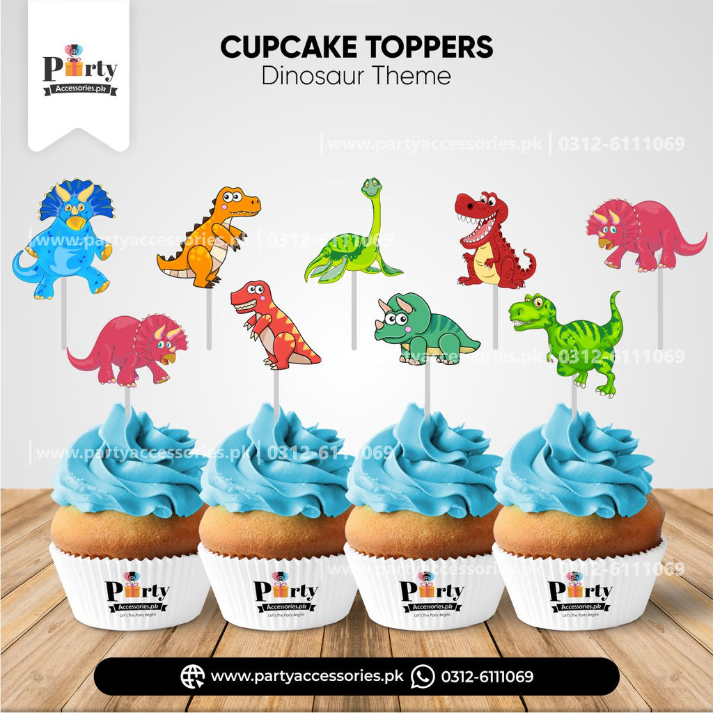 dinsaur theme cupcake toppers 