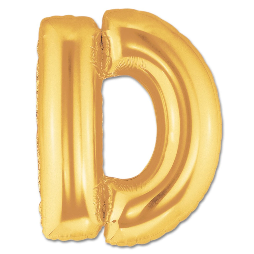 Letter Alphabet D Golden Foil Balloons