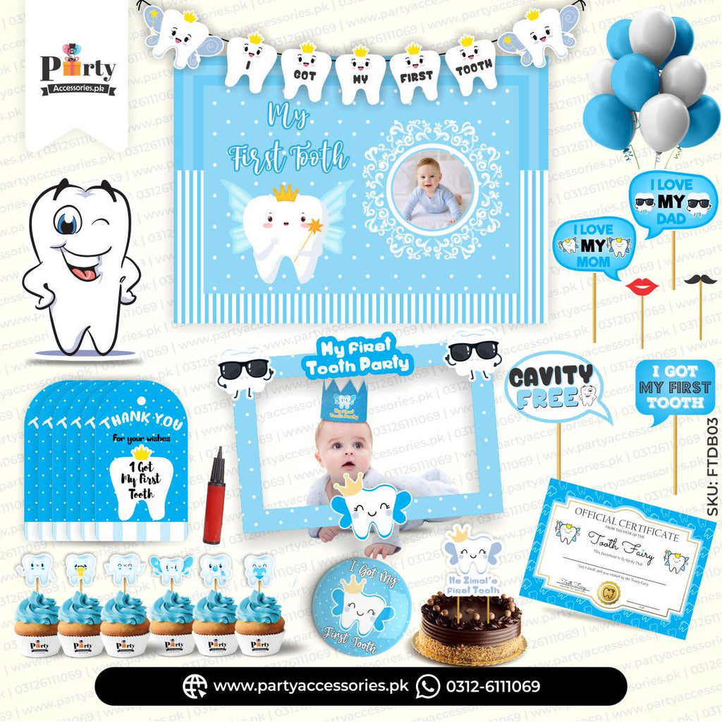 first tooth decoration set ideas for boy