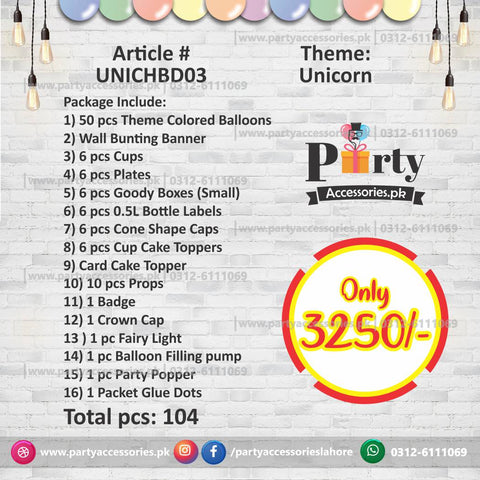 UNICORN theme birthday Party decoration kit | Premium deal | Foil Balloons