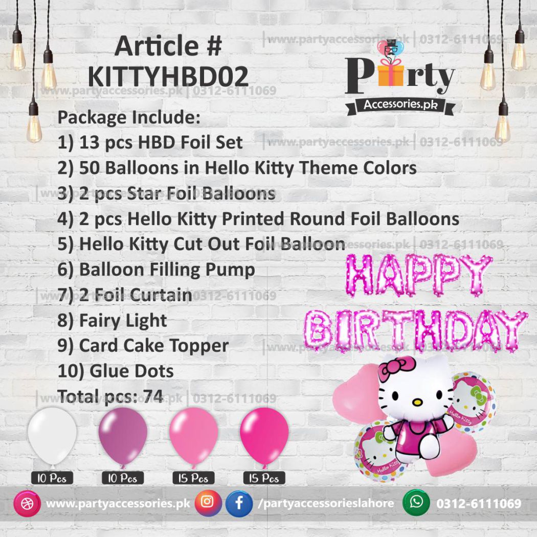 Hello Kitty theme birthday decoration set | Party Accessories