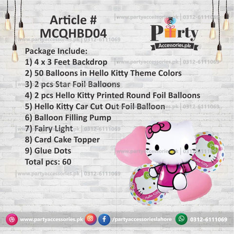 Hello Kitty theme birthday decoration kit | Backdrop