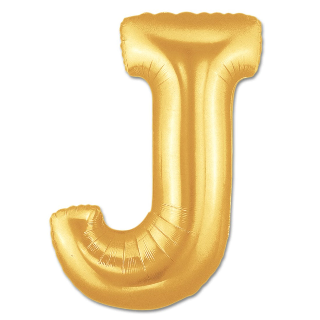 Letter Alphabet J Golden Foil Balloons