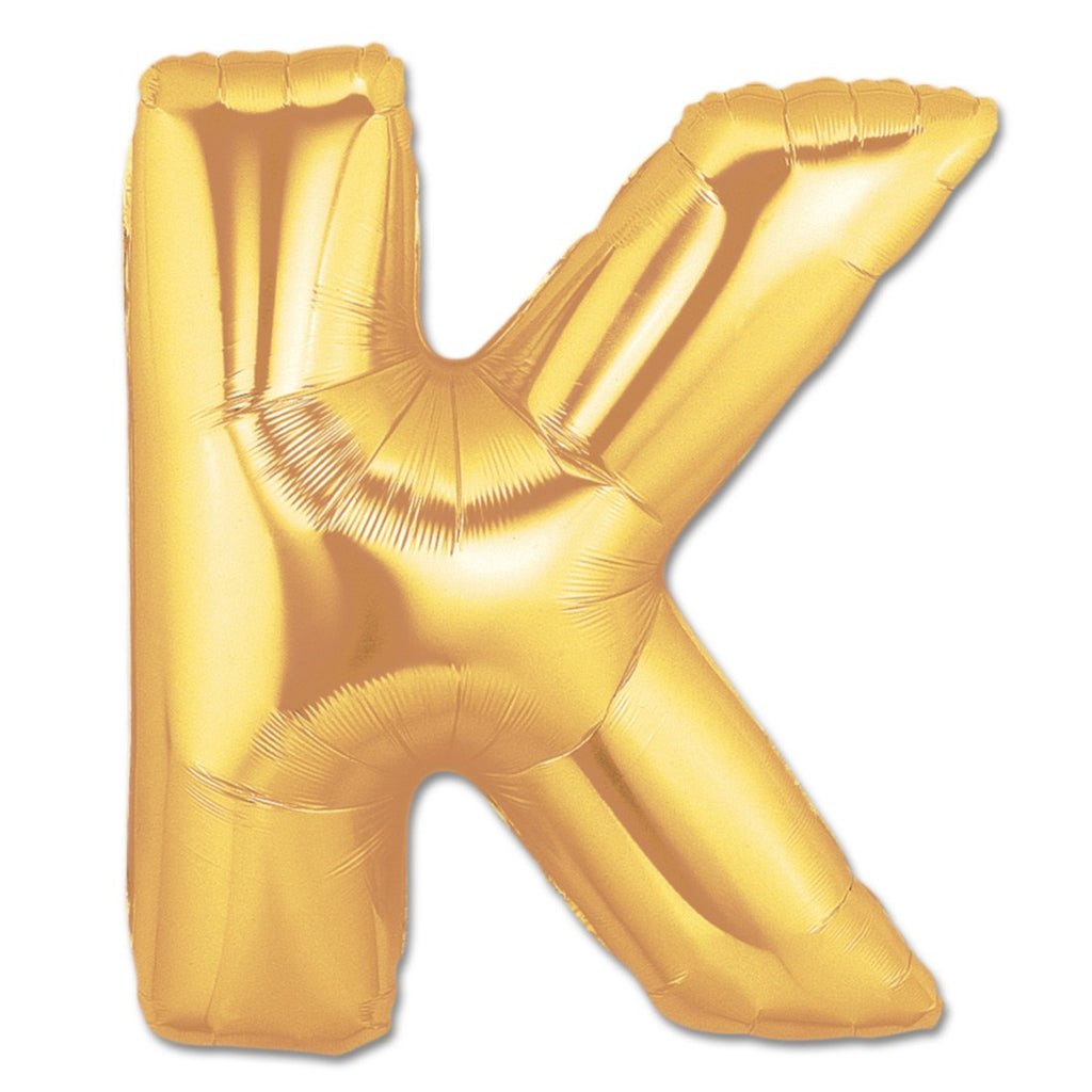 Letter Alphabet K Golden Foil Balloons