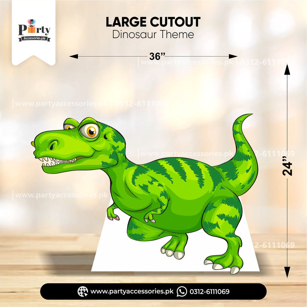 t rex theme large floor cutout for birthday party 