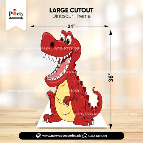 red dino floor standee for birthday decorations 