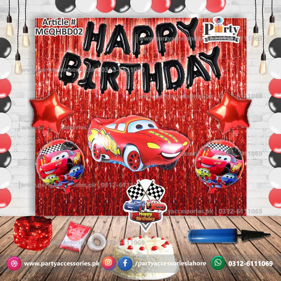 McQueen theme birthday decoration set | Party Accessories