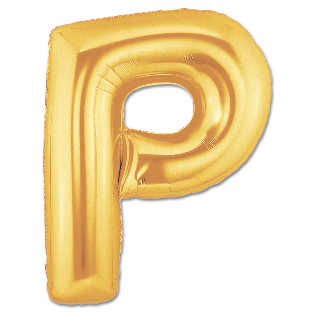 Letter Alphabet P Golden Foil Balloons