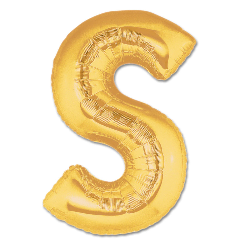 Letter Alphabet S Golden Foil Balloons