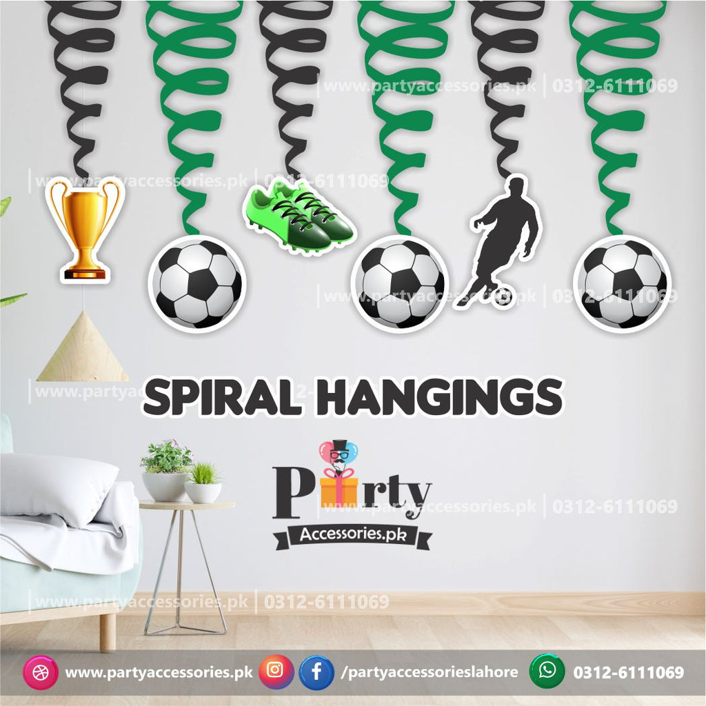 Spiral Hanging swirls in Football theme birthday party decorations 6 pcs 12 pcs packs