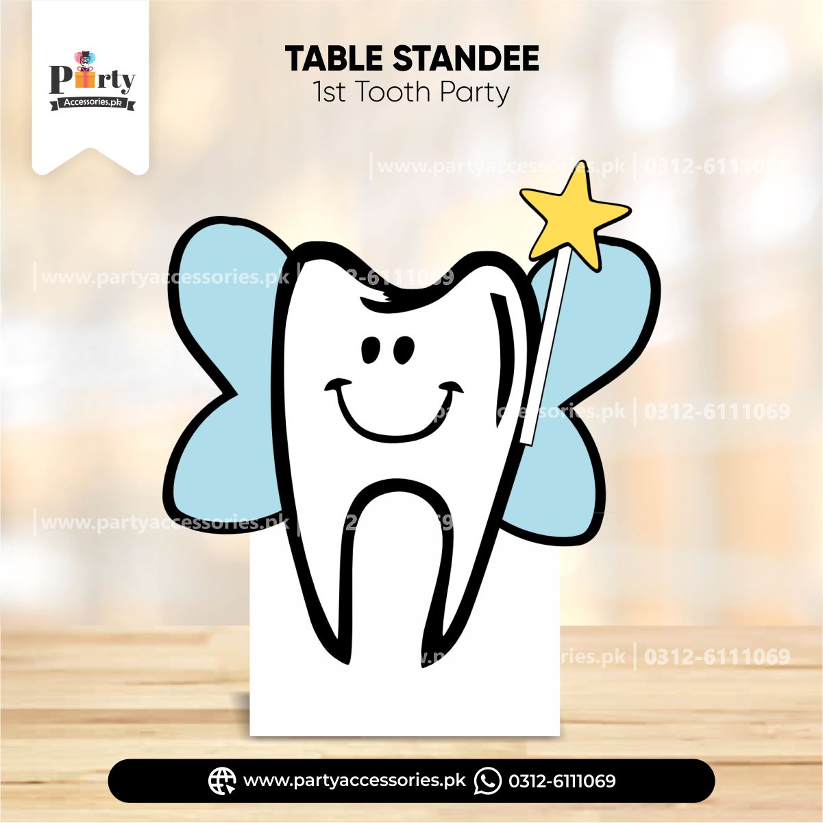 Customized First tooth party Table decoration cutout standees