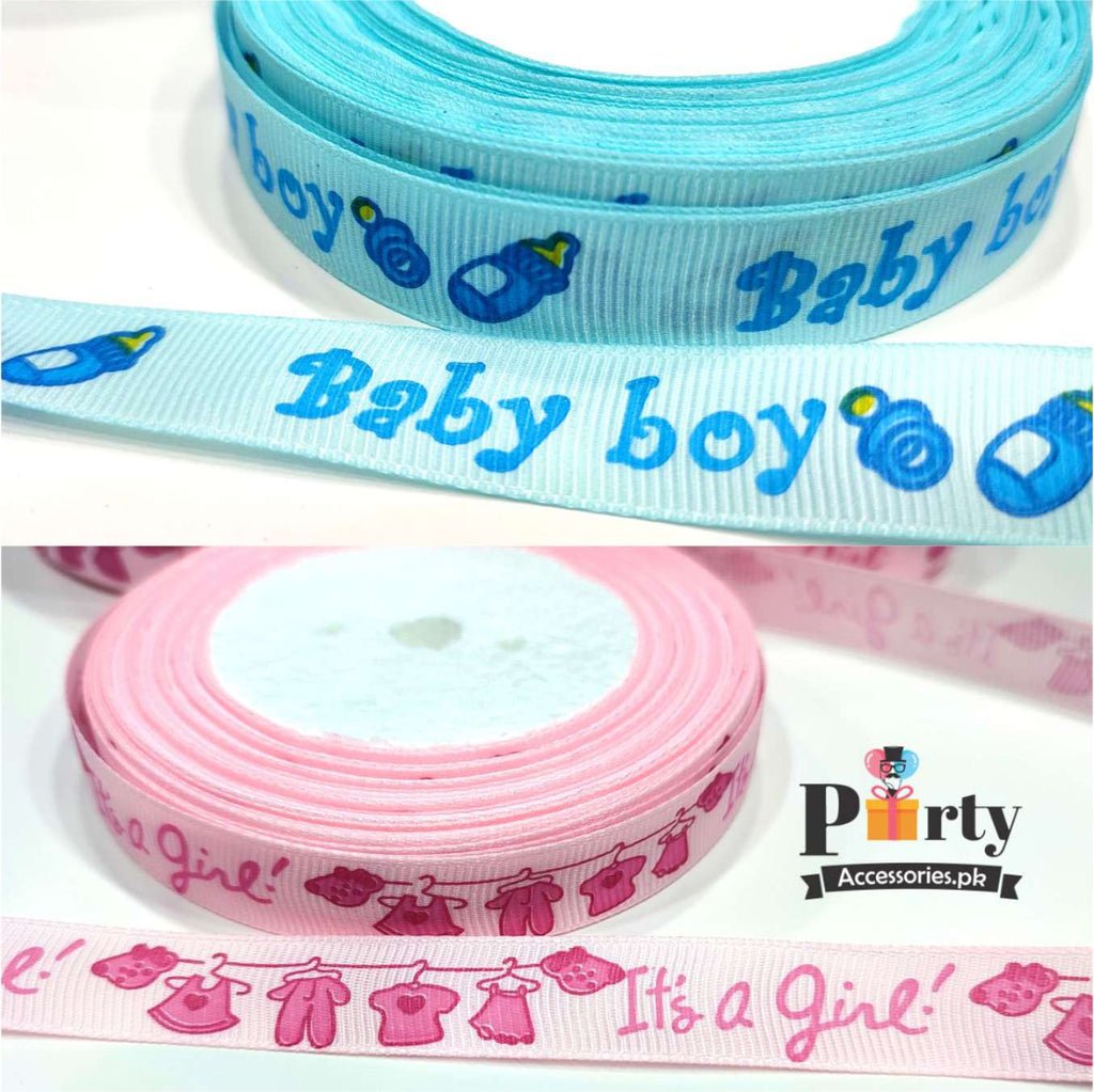 its a boy its a girl printed ribbon in pakistan