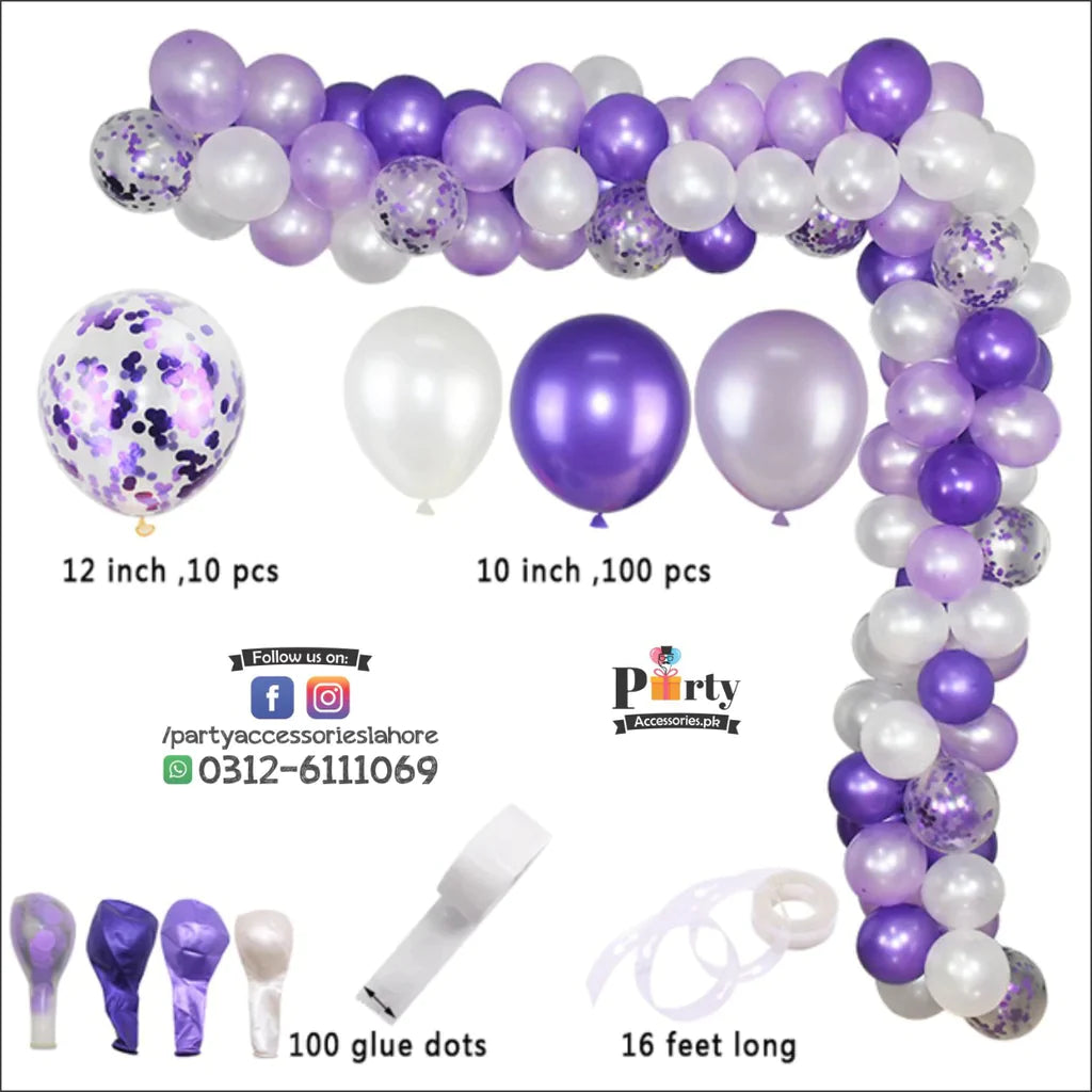 purple decoration Balloon arch kit 