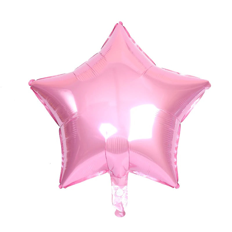 light pink star foil balloon