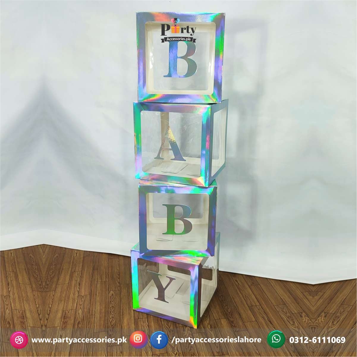 DIY Transparent Baby boxes letter | Set of 4 BABY boxes letter