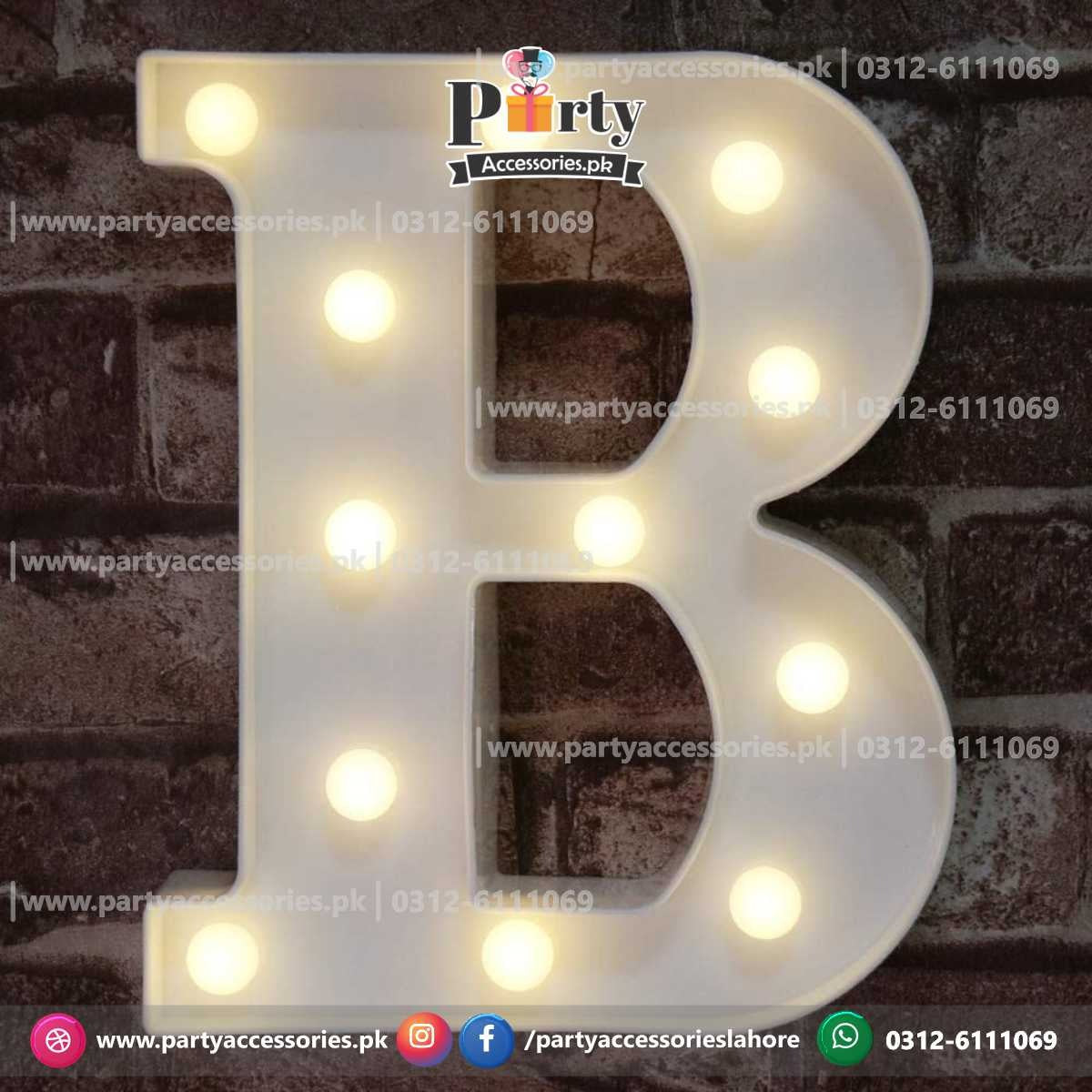 LED letters | LED Alphabets A to Z light up letters– PartySupplies.com.pk