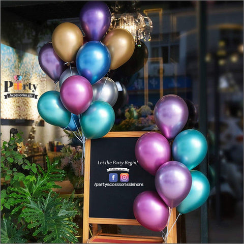 mix color metallic balloons 