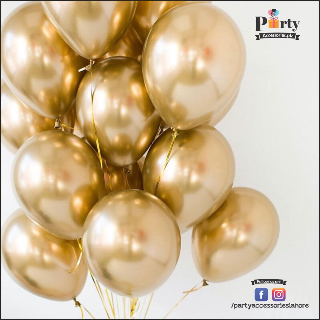 golden chrome balloons 