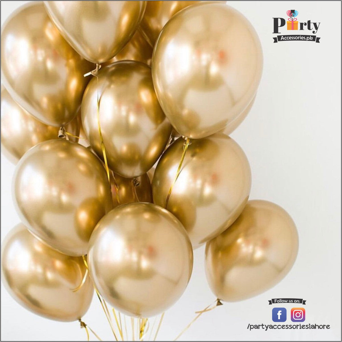 golden chrome balloons 