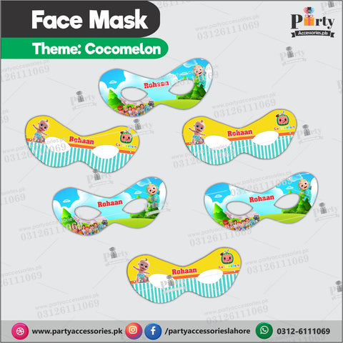 Cocomelon theme face masks