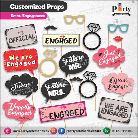 Photo Props Set For ENGAGEMENT Function | Celebration