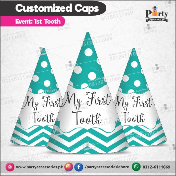 Customized Cone shape caps to celebrate First tooth party