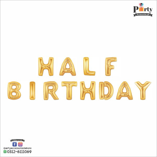 Half Birthday Foil Balloon set