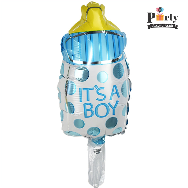 Baby Shower Feeder Shaped large Balloon for Baby Boy In Blue Color