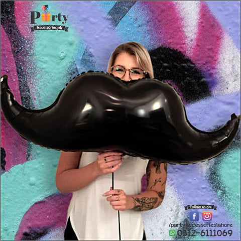 Mustache Shape Large Size foil balloon For Birthday Party