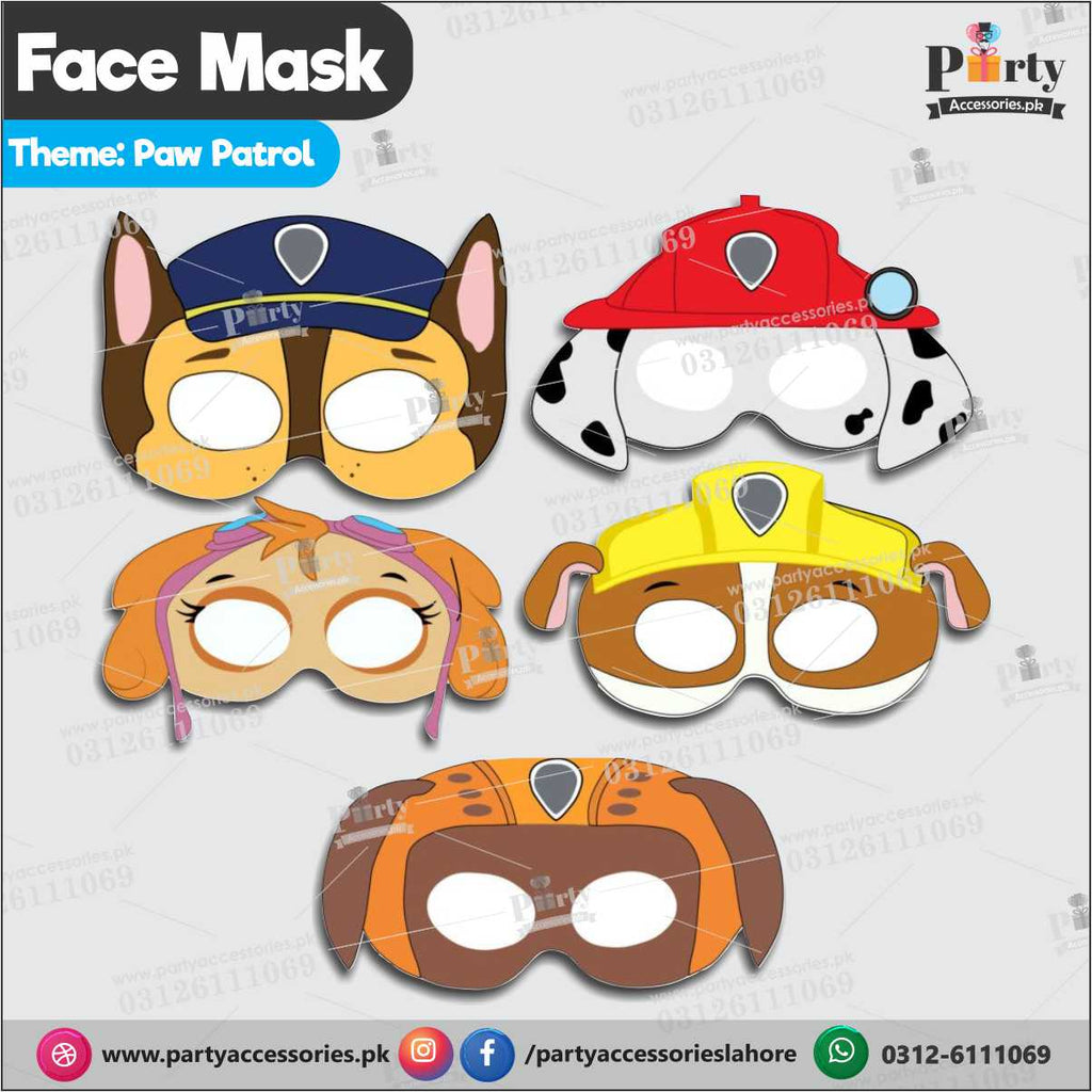 PAW Patrol theme Birthday face masks