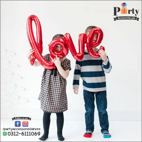 LOVE Foil Balloon For Valentine and Couple Shoot