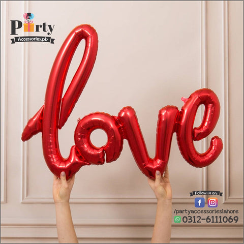 LOVE Foil Balloon For Valentine and Couple Shoot