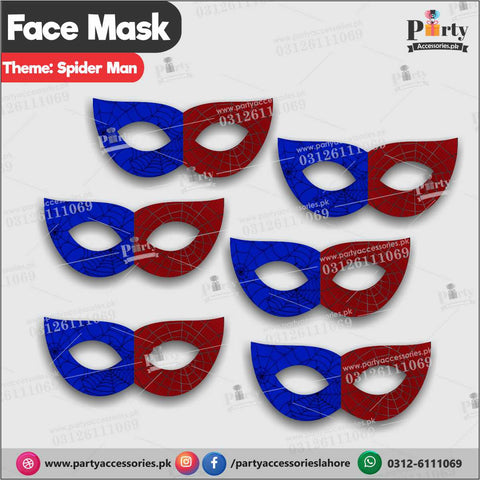 Spider-Man theme Birthday face masks