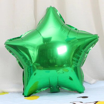 green Star shape Foil balloons 18 inches