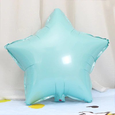 light powder blue Star shape Foil balloons 18 inches