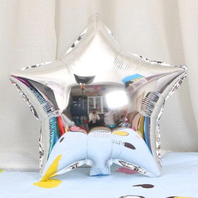 silver Star shape Foil balloons